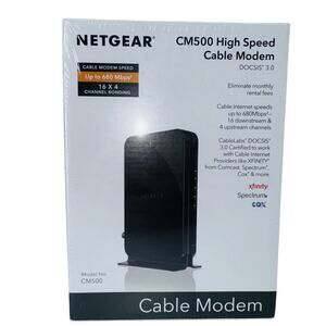 NEW SEALED Netgear CM500 High Speed Cable Modem DOCSIS 3.0 680mbps Xfinity Cox
